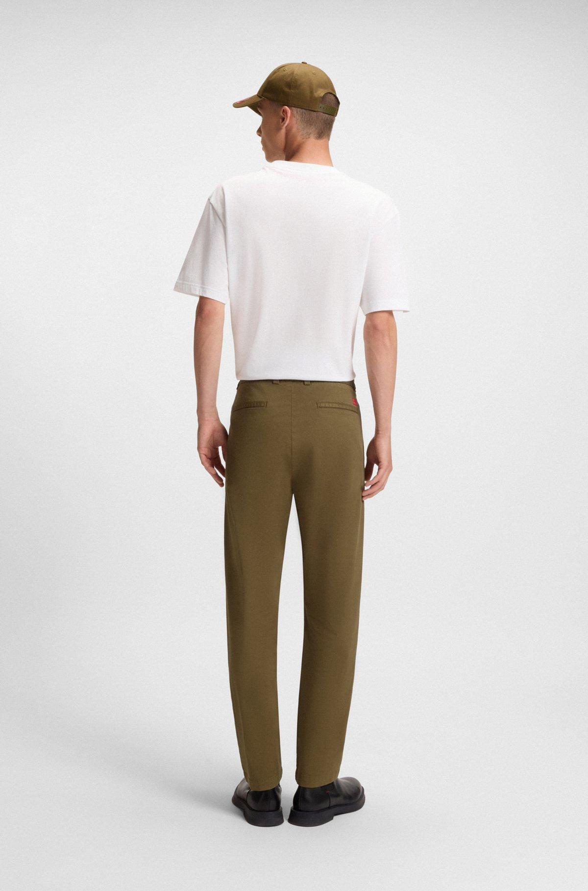 Slim-fit trousers in stretch-cotton gabardine Product Image