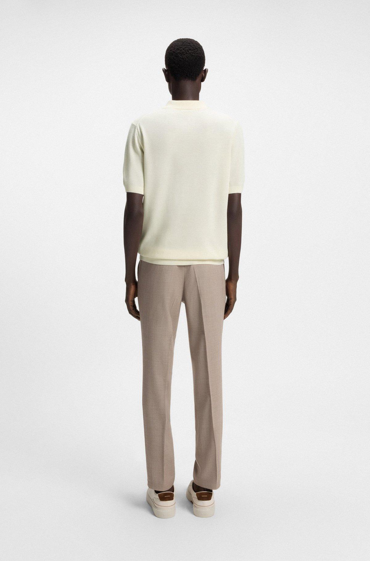 Knit polo sweater in virgin wool Product Image