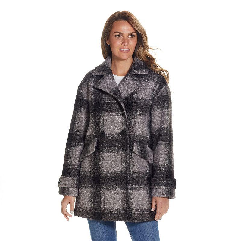 Women's Weathercast Double Breasted Boucle Peacoat,  Product Image
