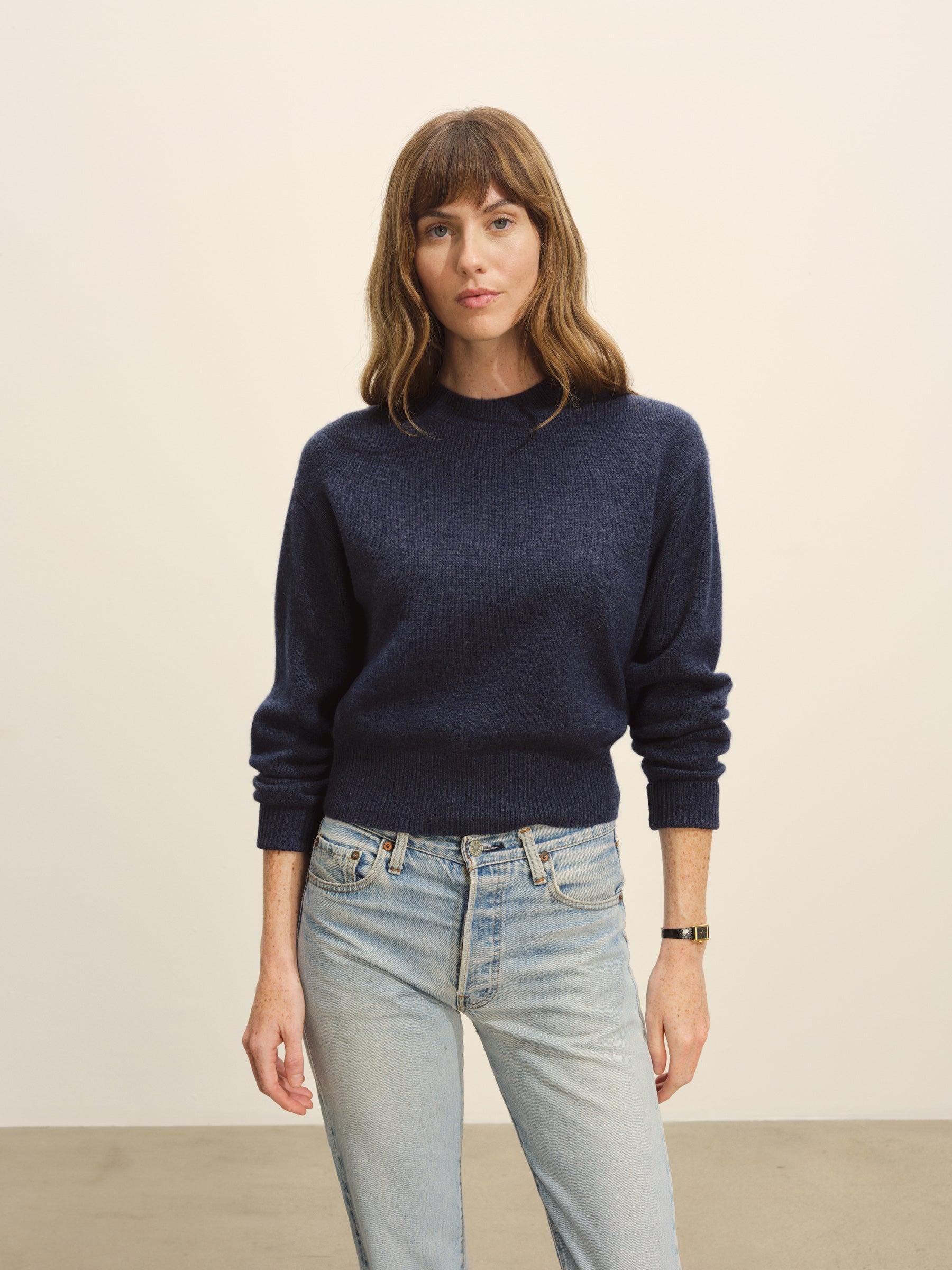 Rainstorm Heather Idyllwild Cashmere Crew Product Image