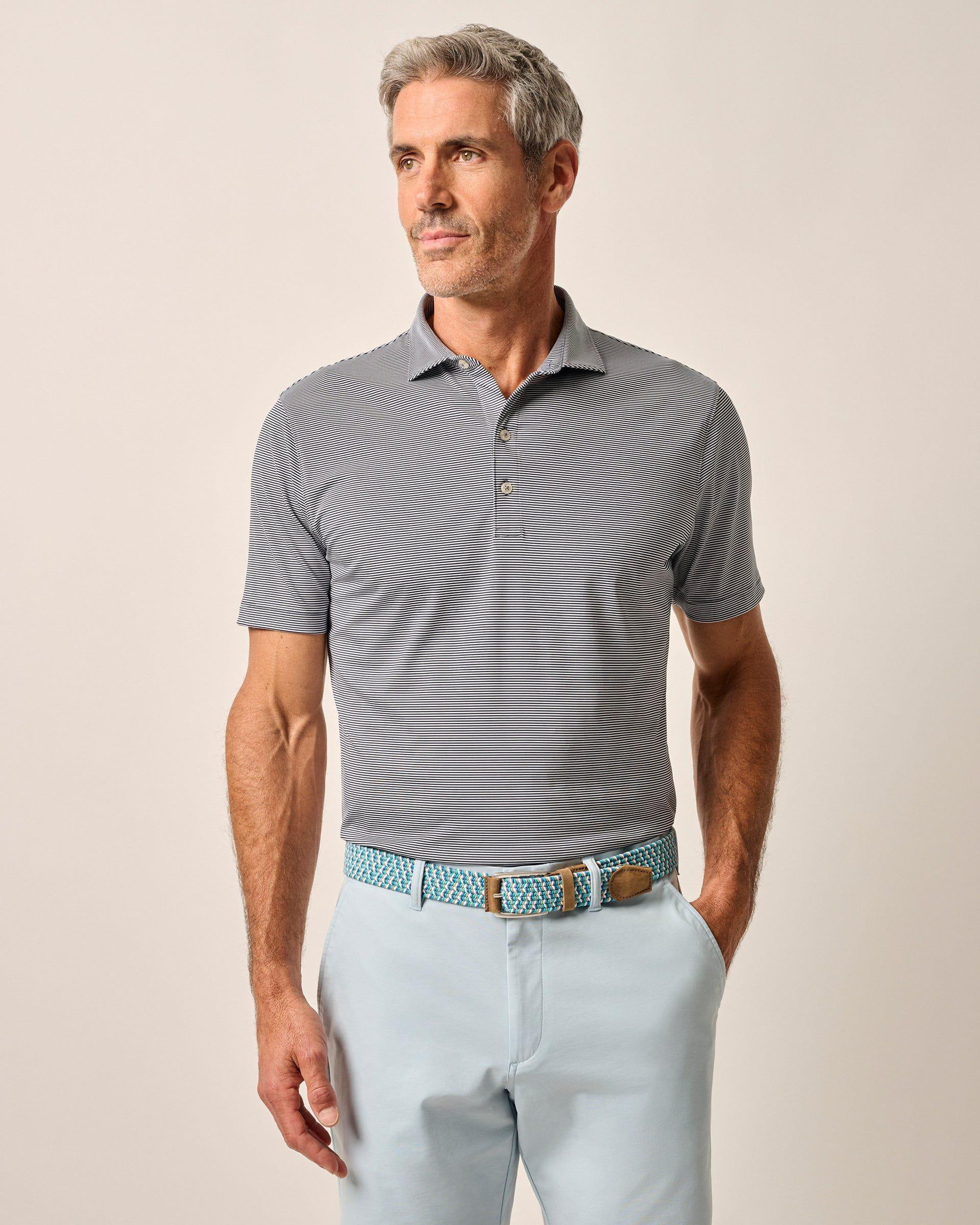 PerryGolf Performance Jersey Polo - Lyndonn Stripe Product Image
