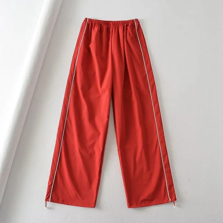 High Rise Drawstring-Cuff Sweatpants Product Image