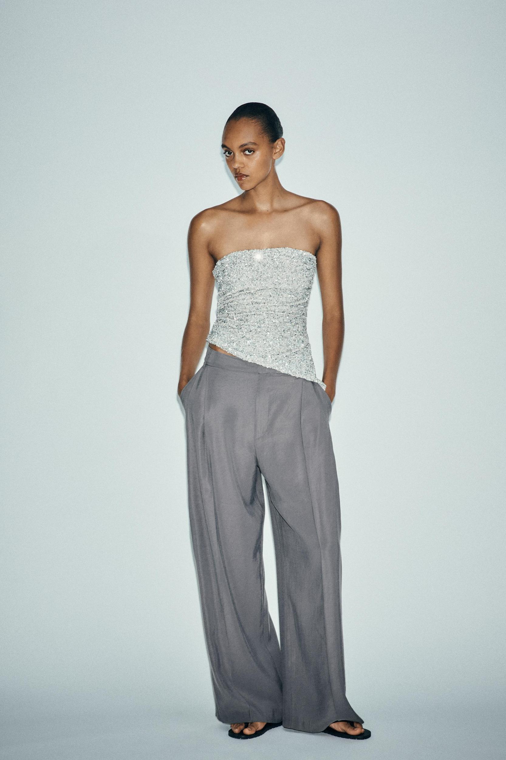 SEQUIN BANDEAU TOP Product Image