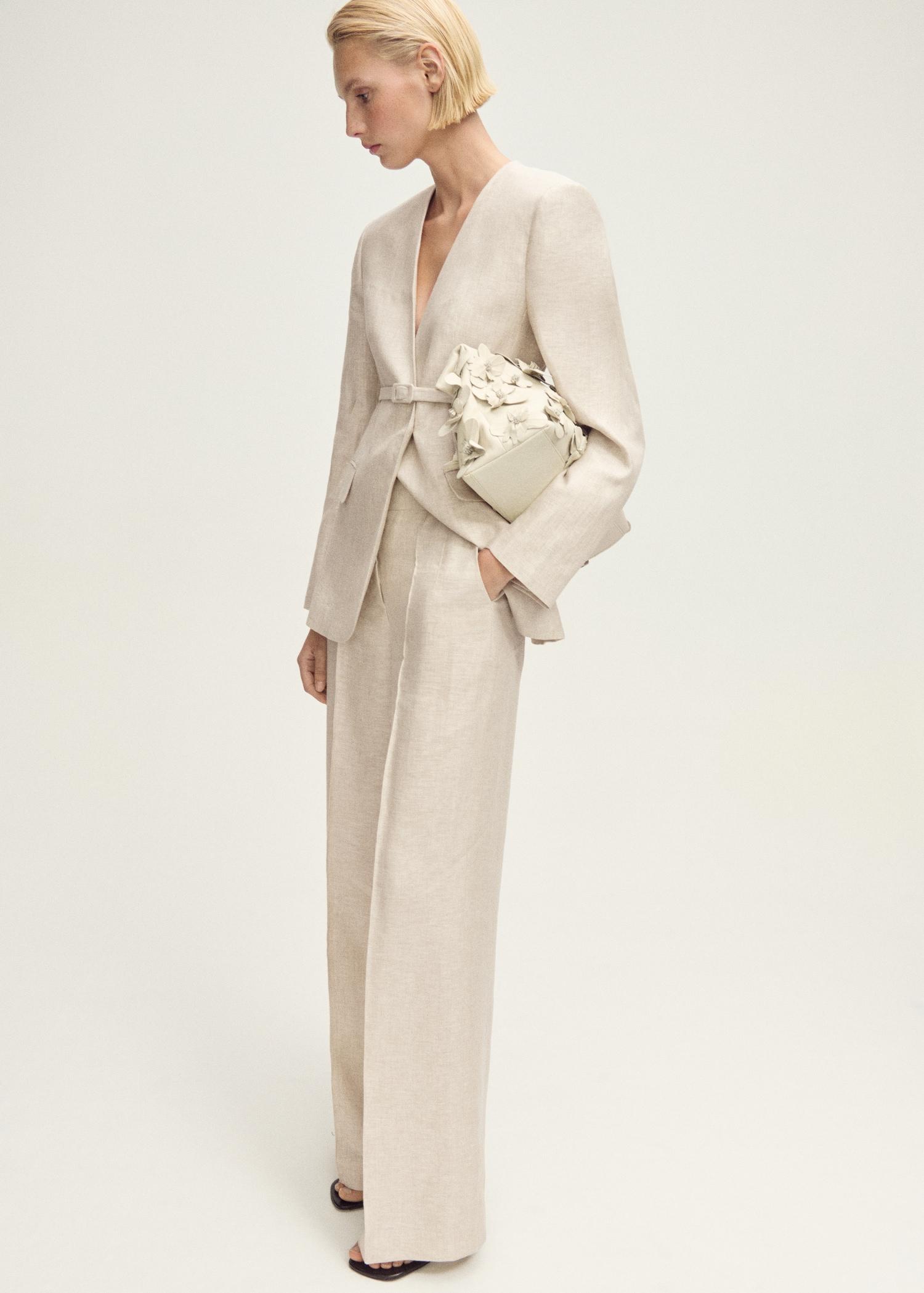 Linen suit trousers - Women | MANGO USA Product Image