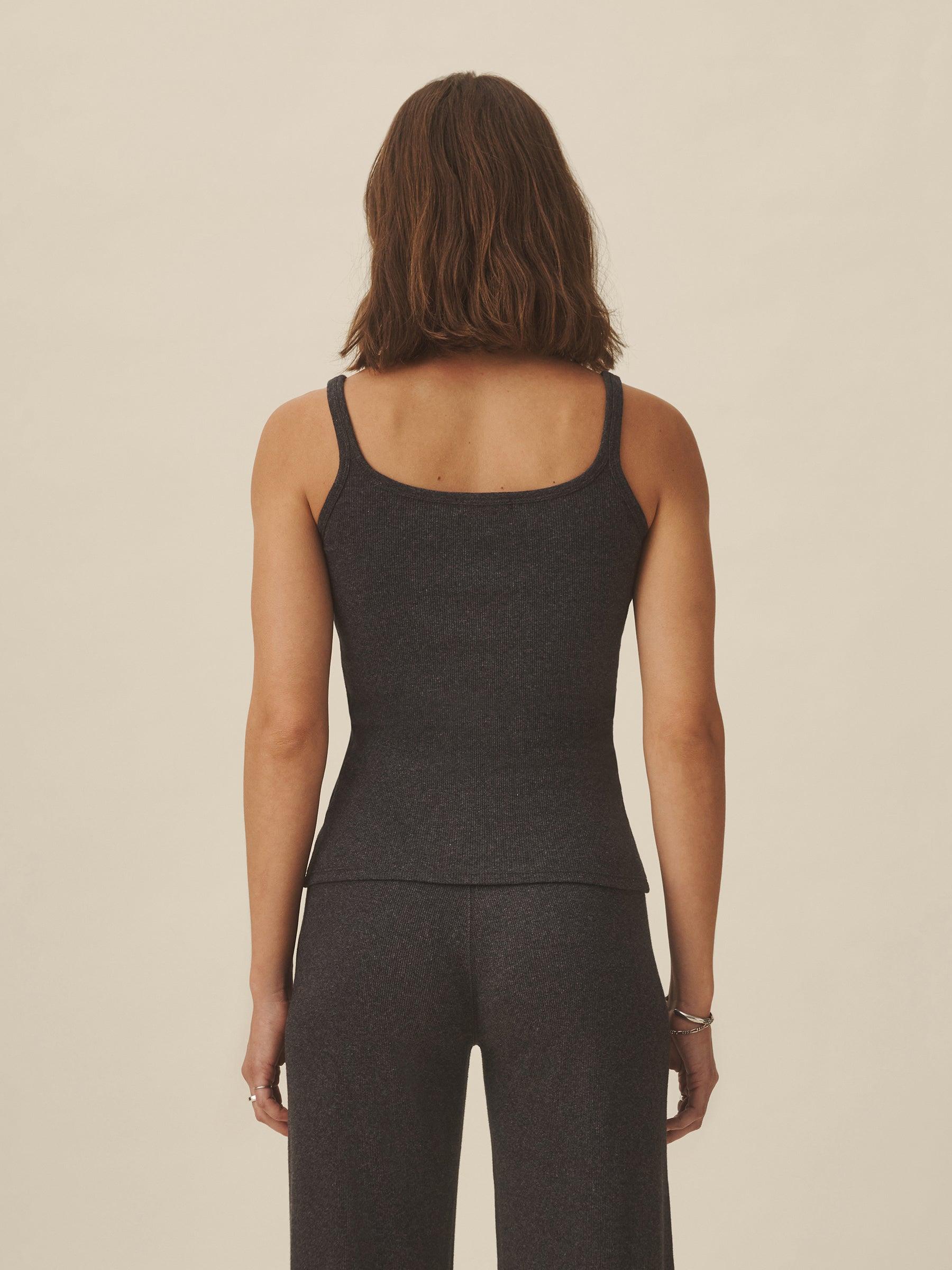 Dark Heather Grey Surplus Rib Scoop Neck Tank Product Image