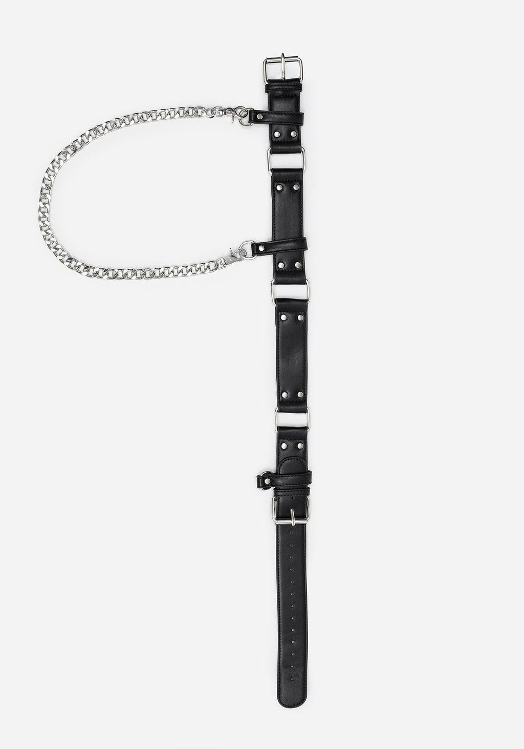 Mettle Double Buckle Chain Waist Belt Product Image