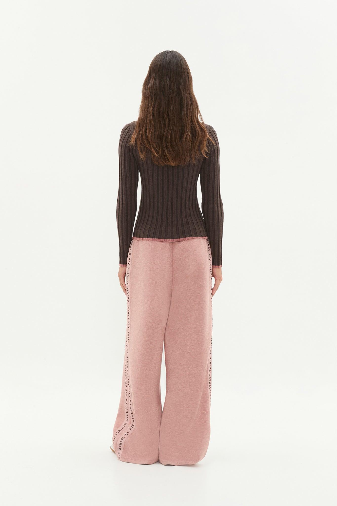 Long Sleeve Rib Knit Top 438 Product Image