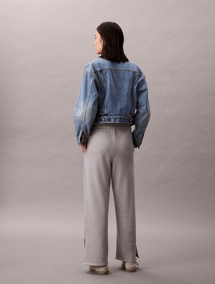 French Terry Wide Leg Sweatpants Product Image