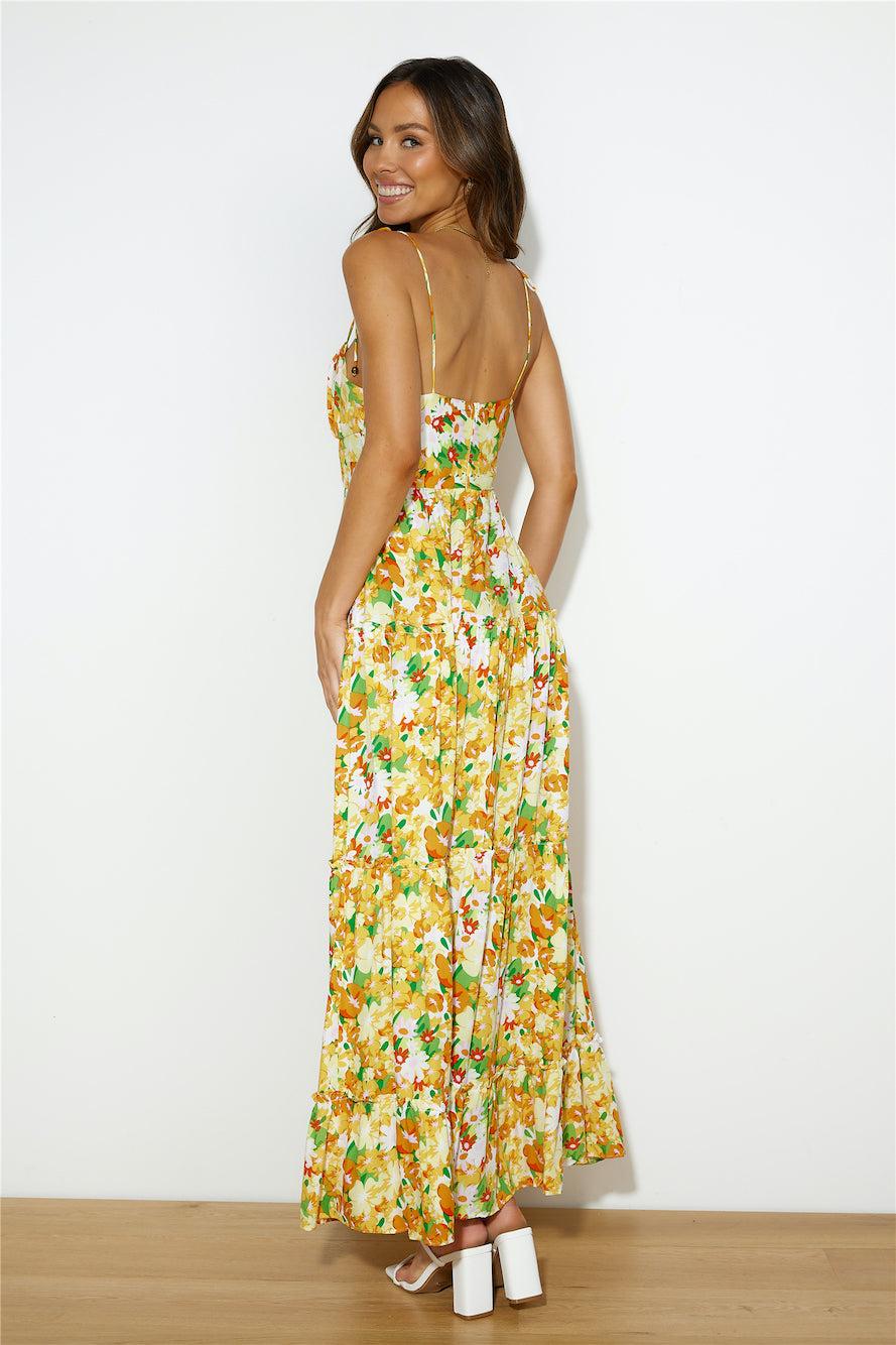 Sunset Pictures Maxi Dress Yellow Product Image