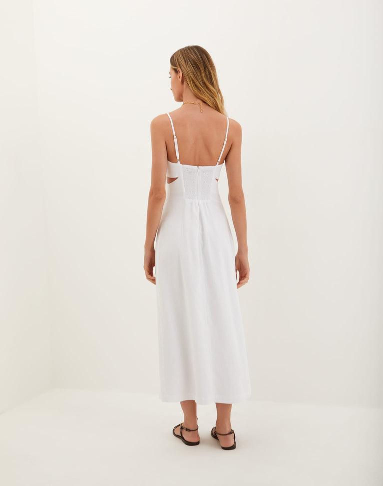 Kylie Midi Dress - Off White Product Image