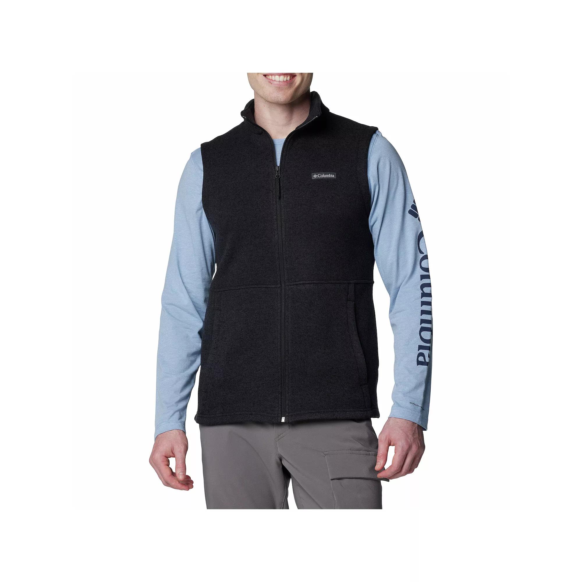 Men's Columbia Alto Pass™ Zip-Up Fleece Vest, Size: Large, Black Product Image
