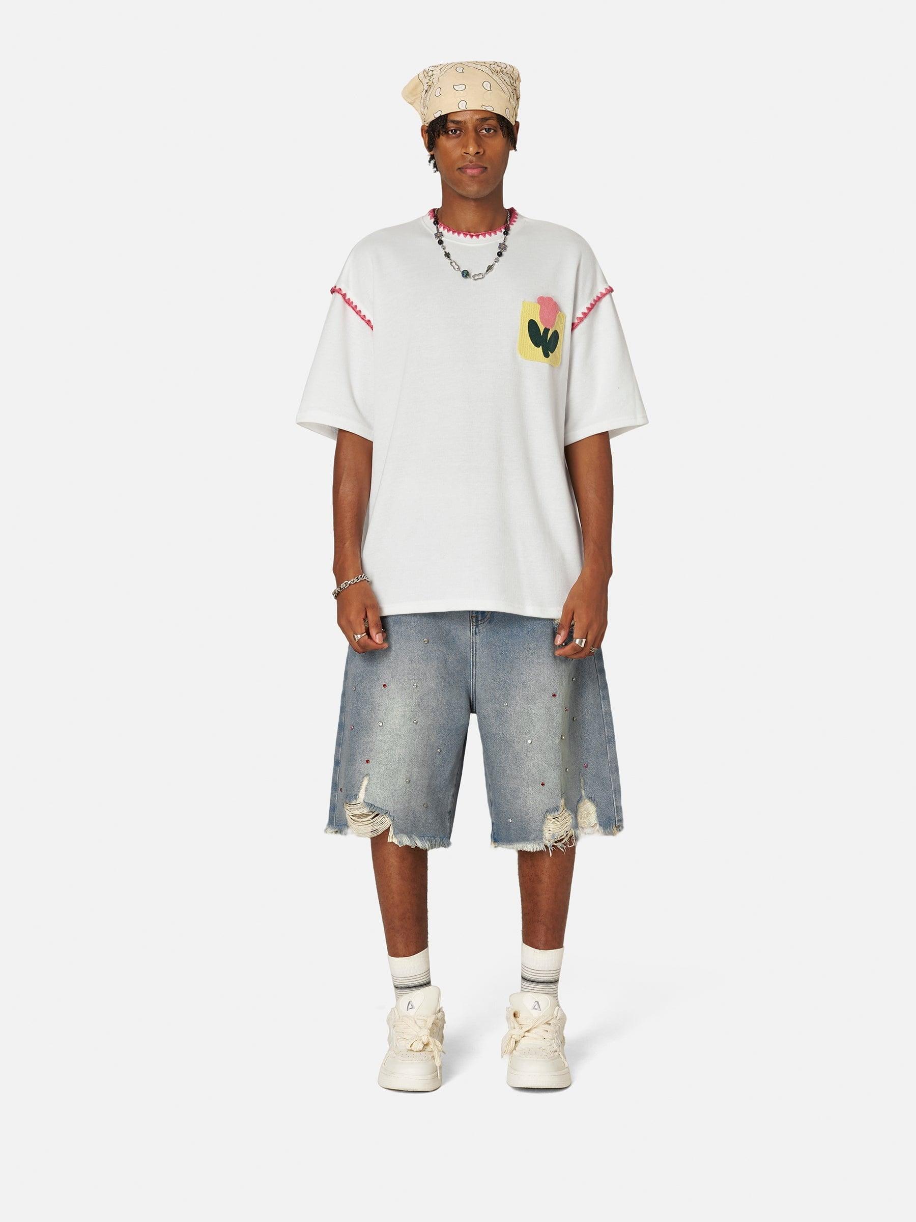 Aelfric Eden Crochet Floral Pocket Tee Product Image