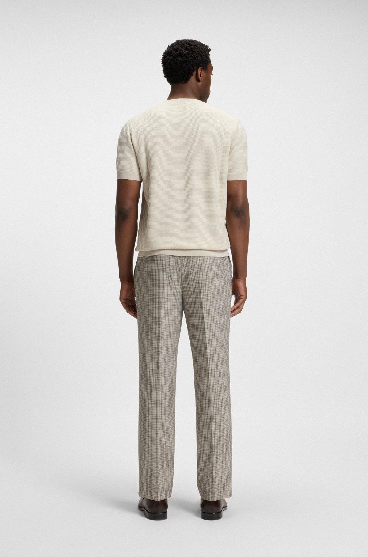 Knit sweater with mixed structures Product Image