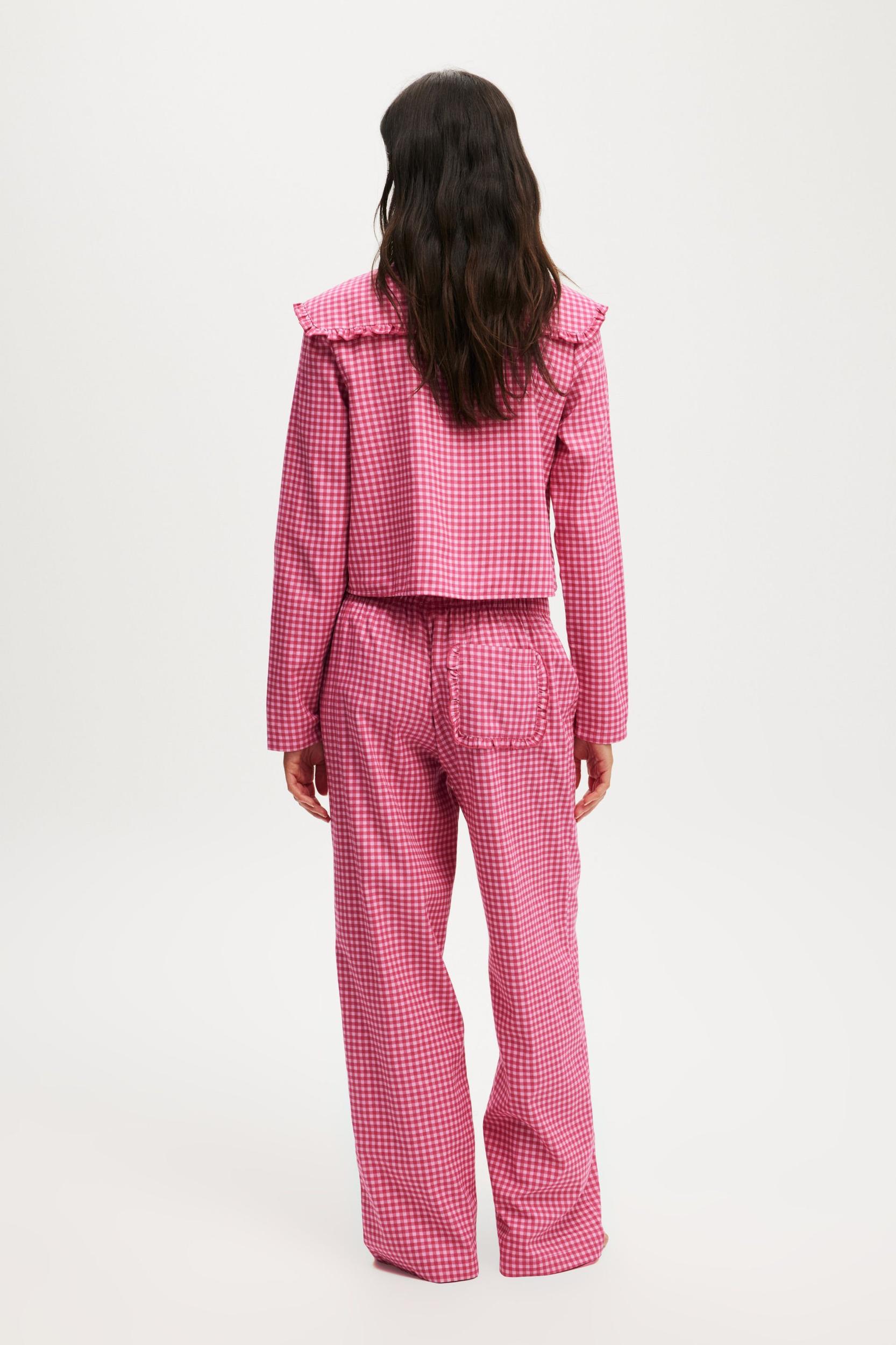 Peached Woven Boyfriend Pant Product Image