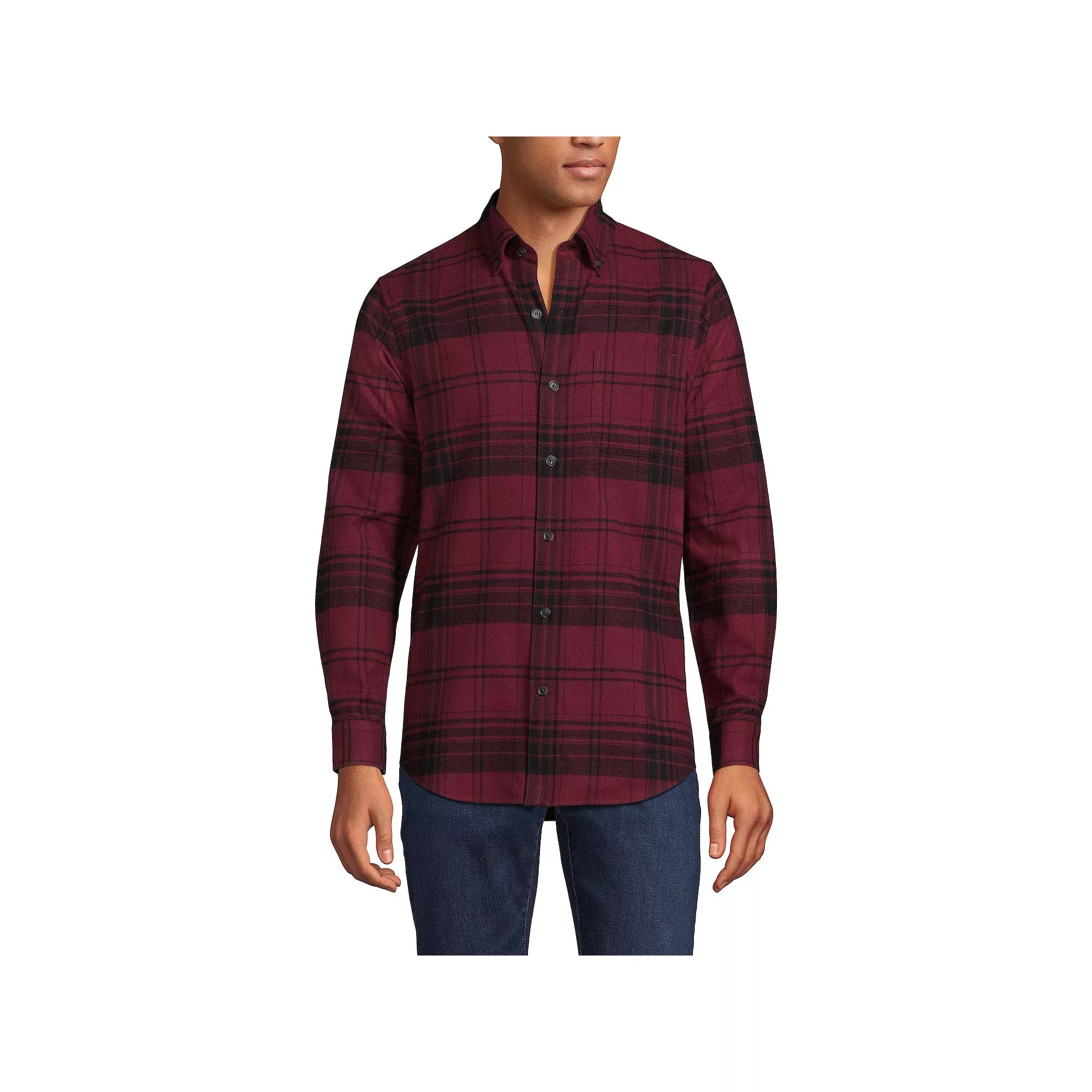 Men's Lands' End Traditional-Fit Flagship Flannel Shirt,  Product Image