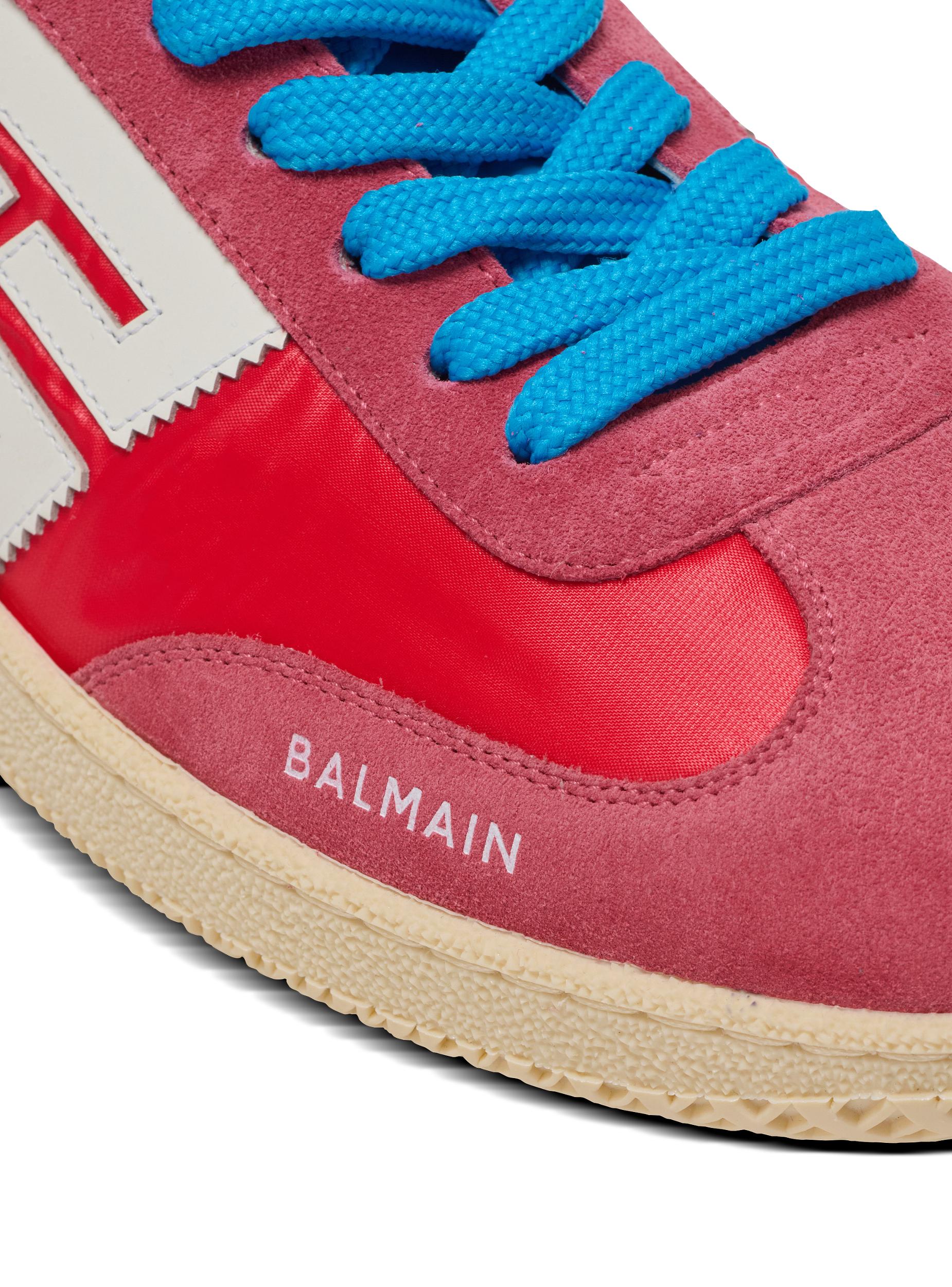 Balmain Swan suede and nylon trainers Product Image