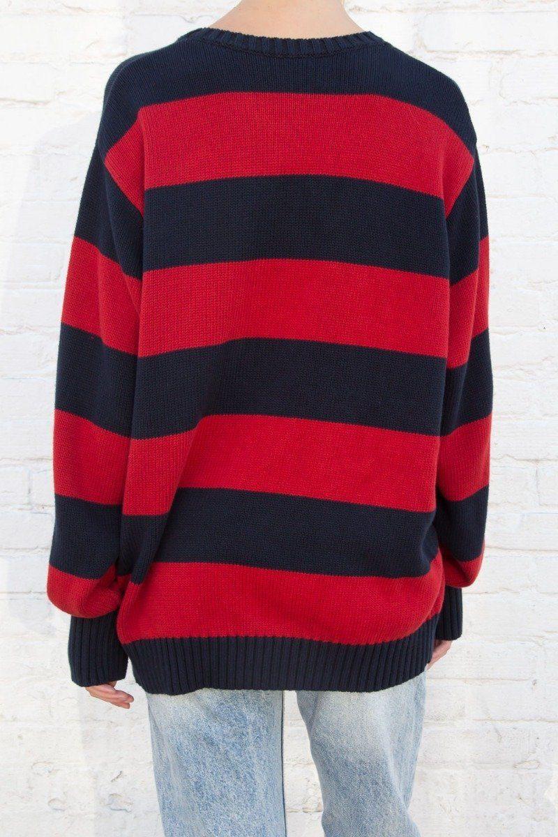Brianna Cotton Thick Stripe Sweater Product Image