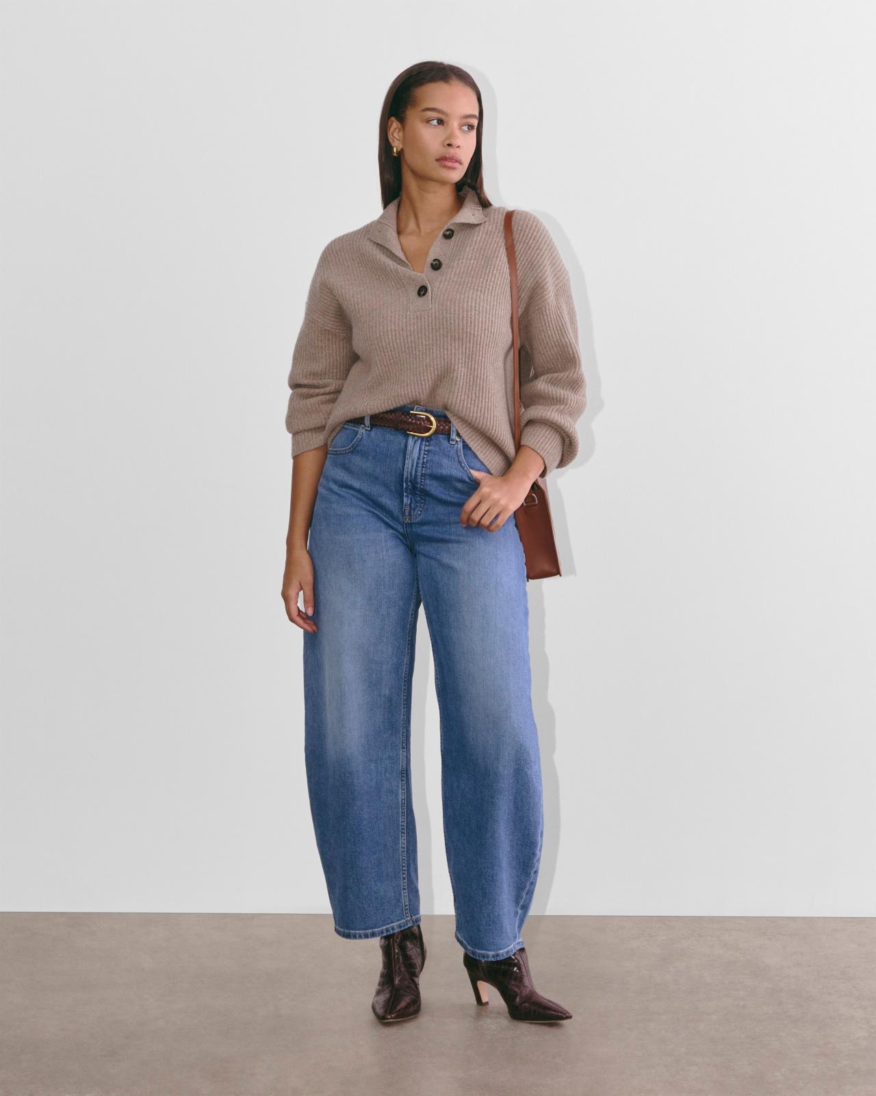 Womens Cocoon Henley in Wool Cashmere Sweater by Everlane Product Image