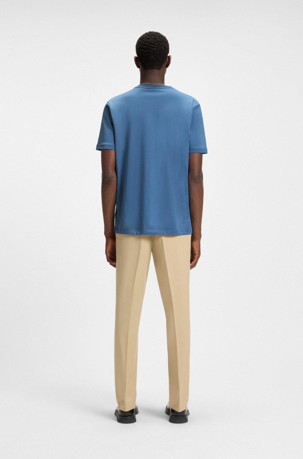 Cotton-jersey T-shirt with logo label Product Image