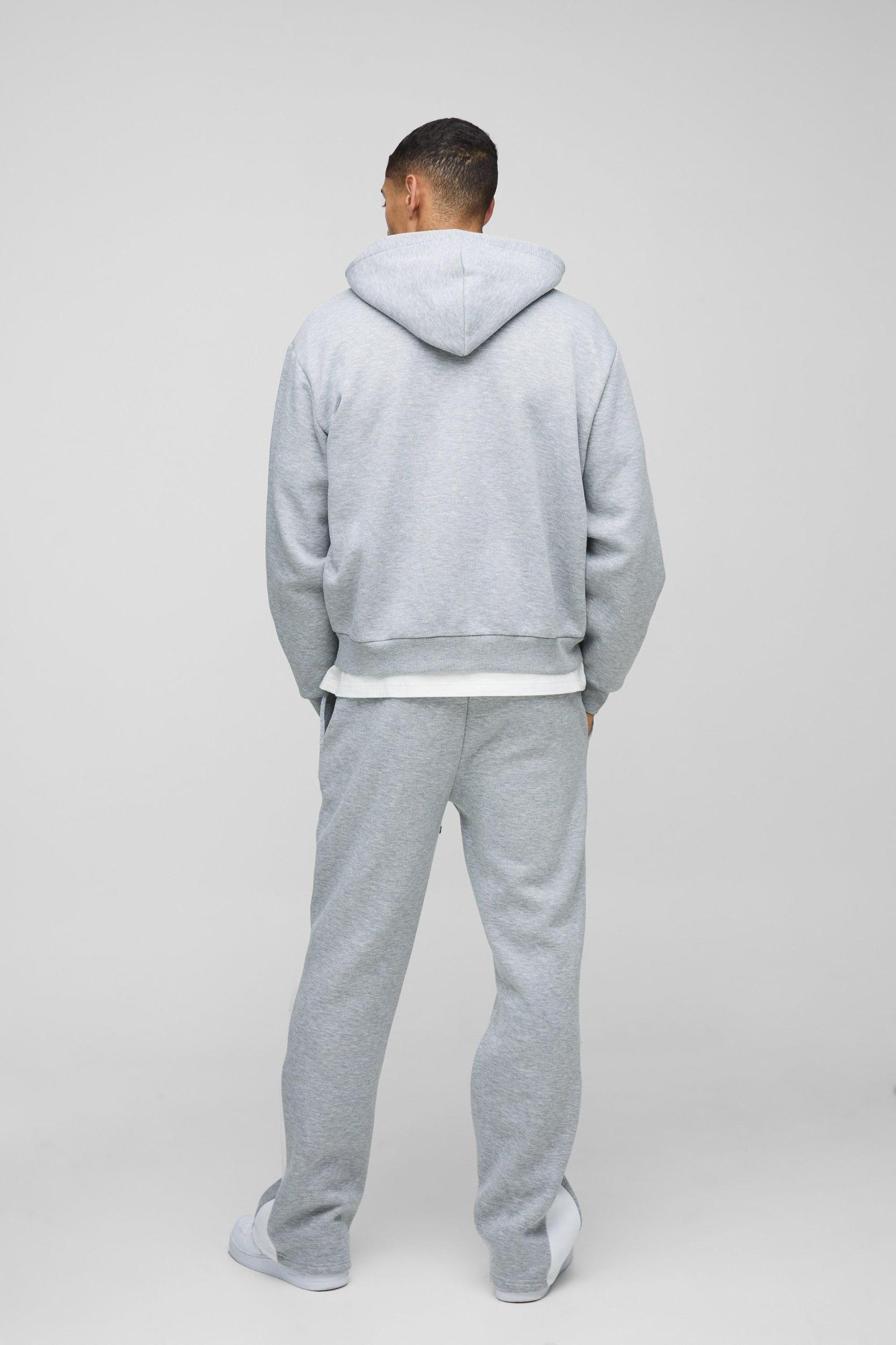 Oversized Boxy Zip Through Gusset Tracksuit | boohooMAN USA Product Image