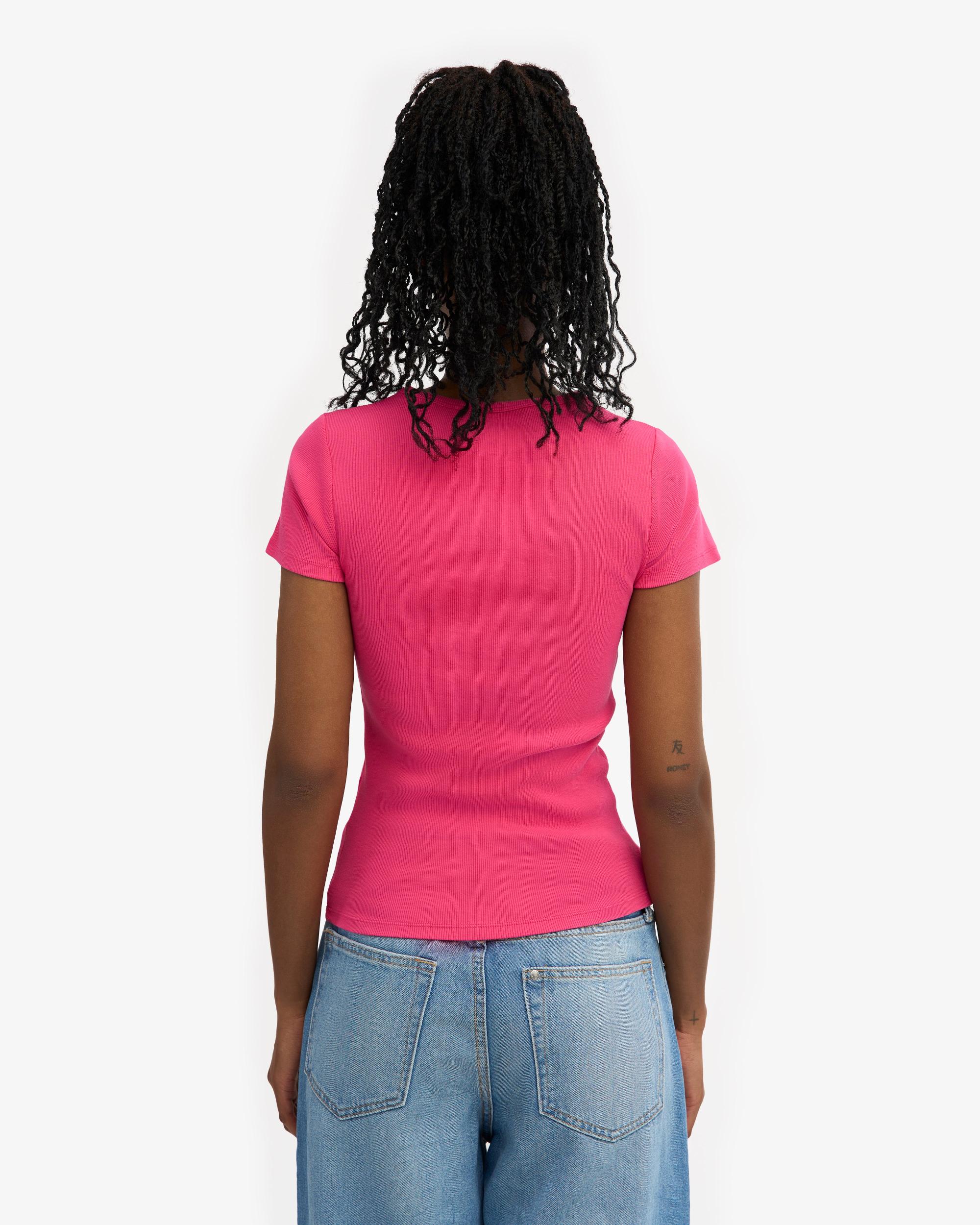Organic Rib T-Shirt - Bubblegum Pink Product Image