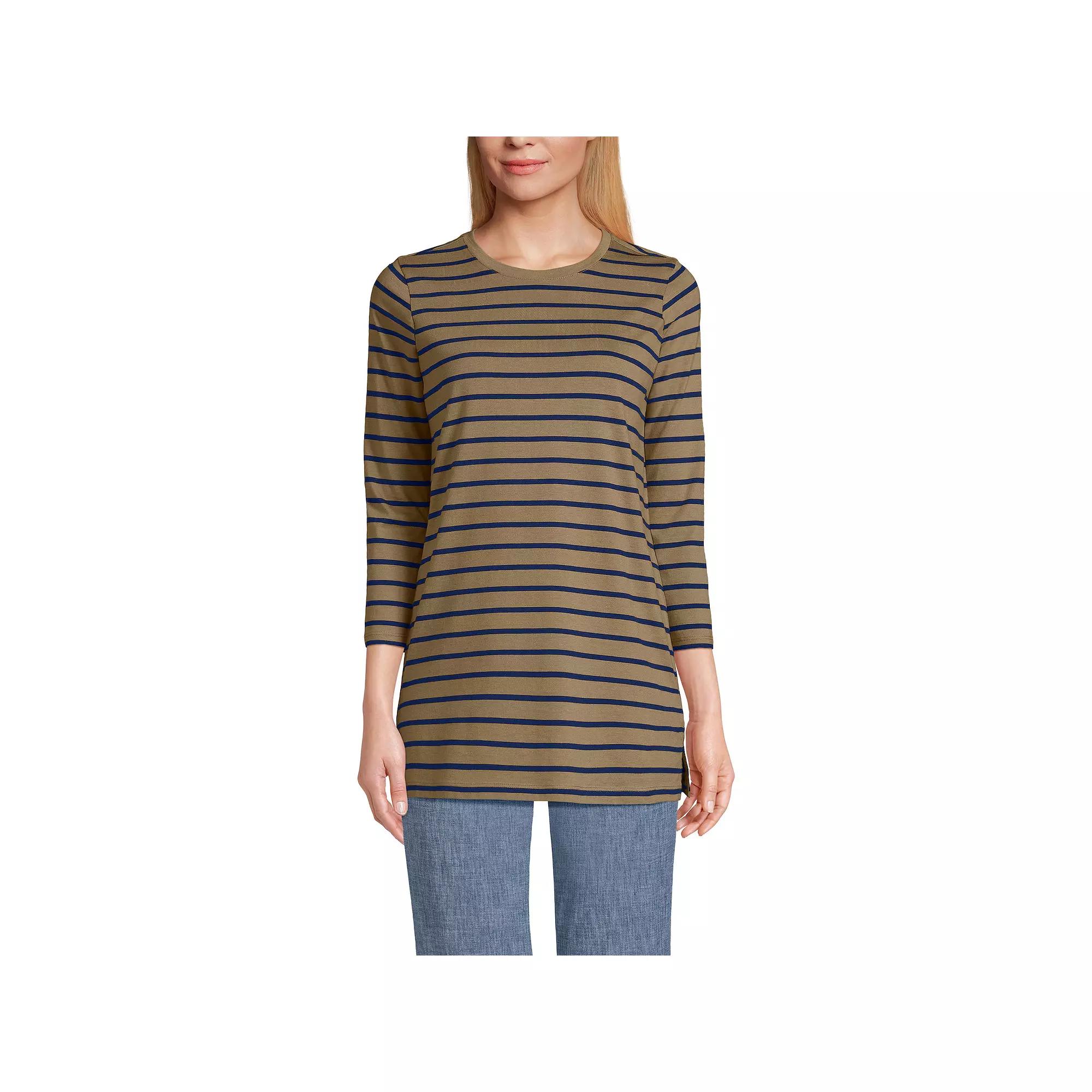 Women's Lands' End Supima Cotton Crewneck Tunic,  Product Image