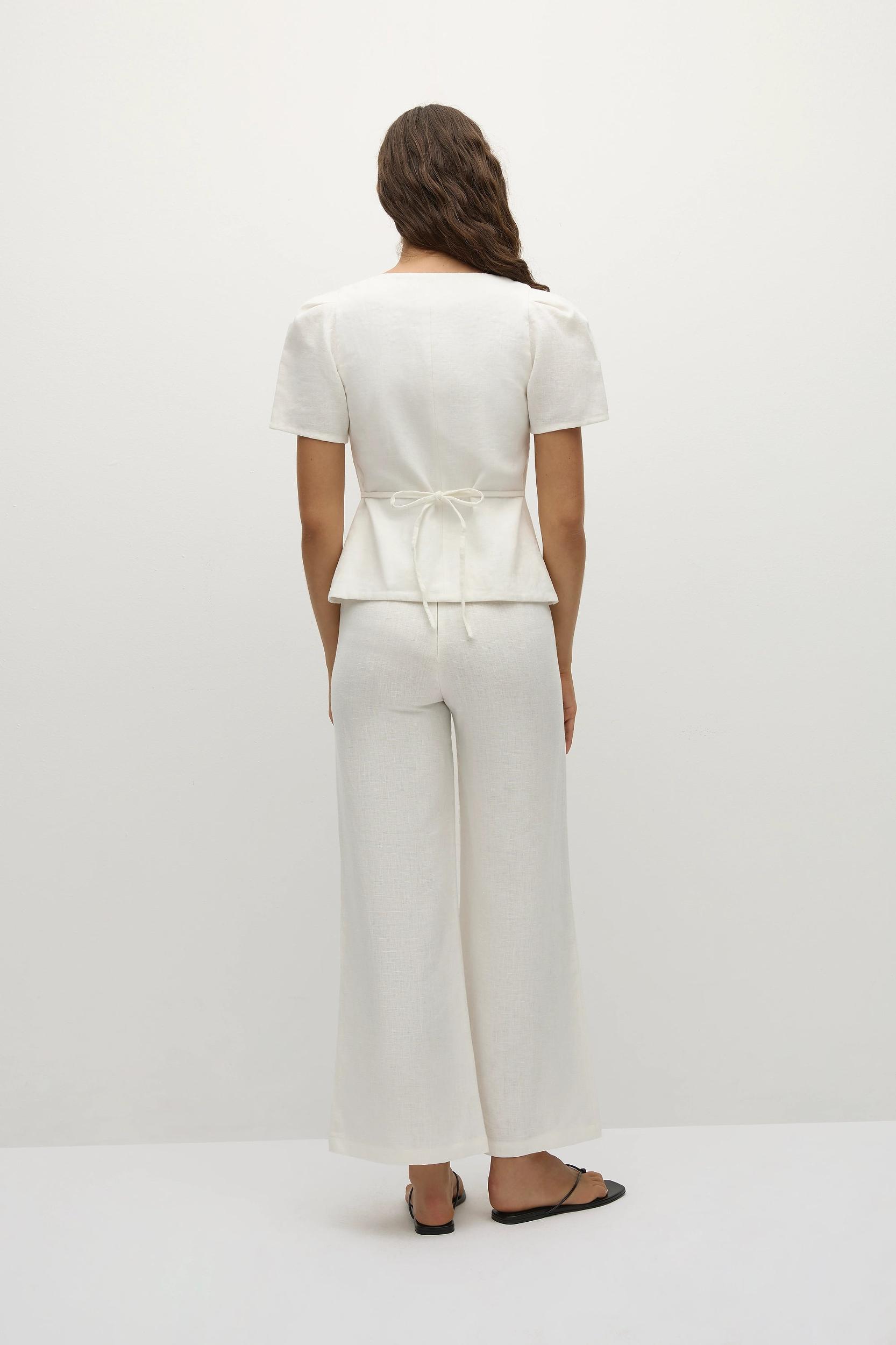 Claudine Pant White - Final Sale Product Image