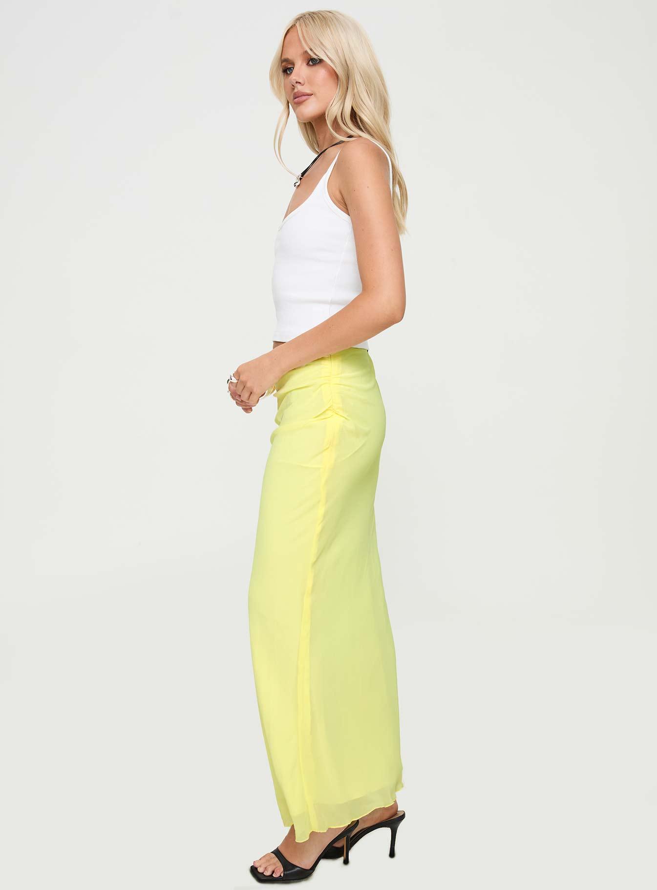 Herrera Maxi Skirt Yellow Product Image
