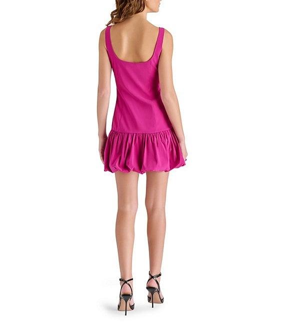 Steve Madden Ravenna Woven Square Neck Sleeveless Bubble Hem Drop Waist Mini Dress Product Image