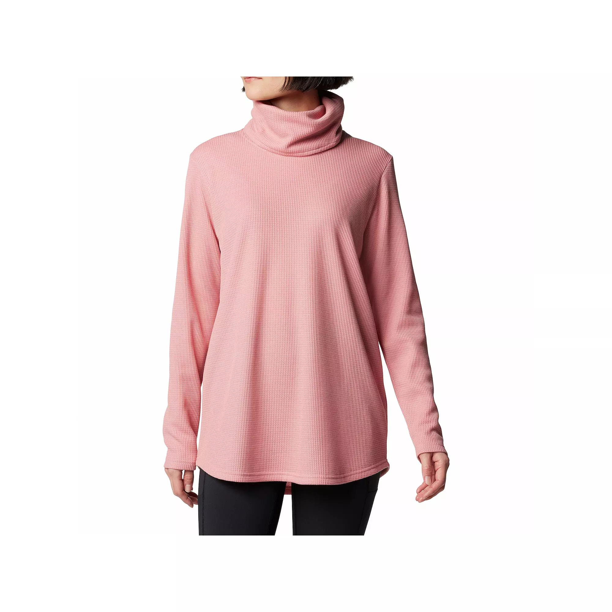 Women's Columbia Holly Hideaway™ Cowl Neck Long Sleeve Shirt, Size: Small, Pink Agave Product Image