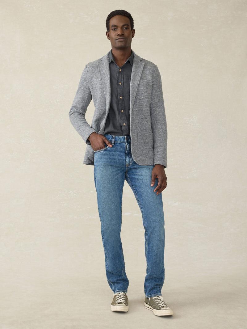 Inlet Knit Blazer - Medium Grey Melange Product Image