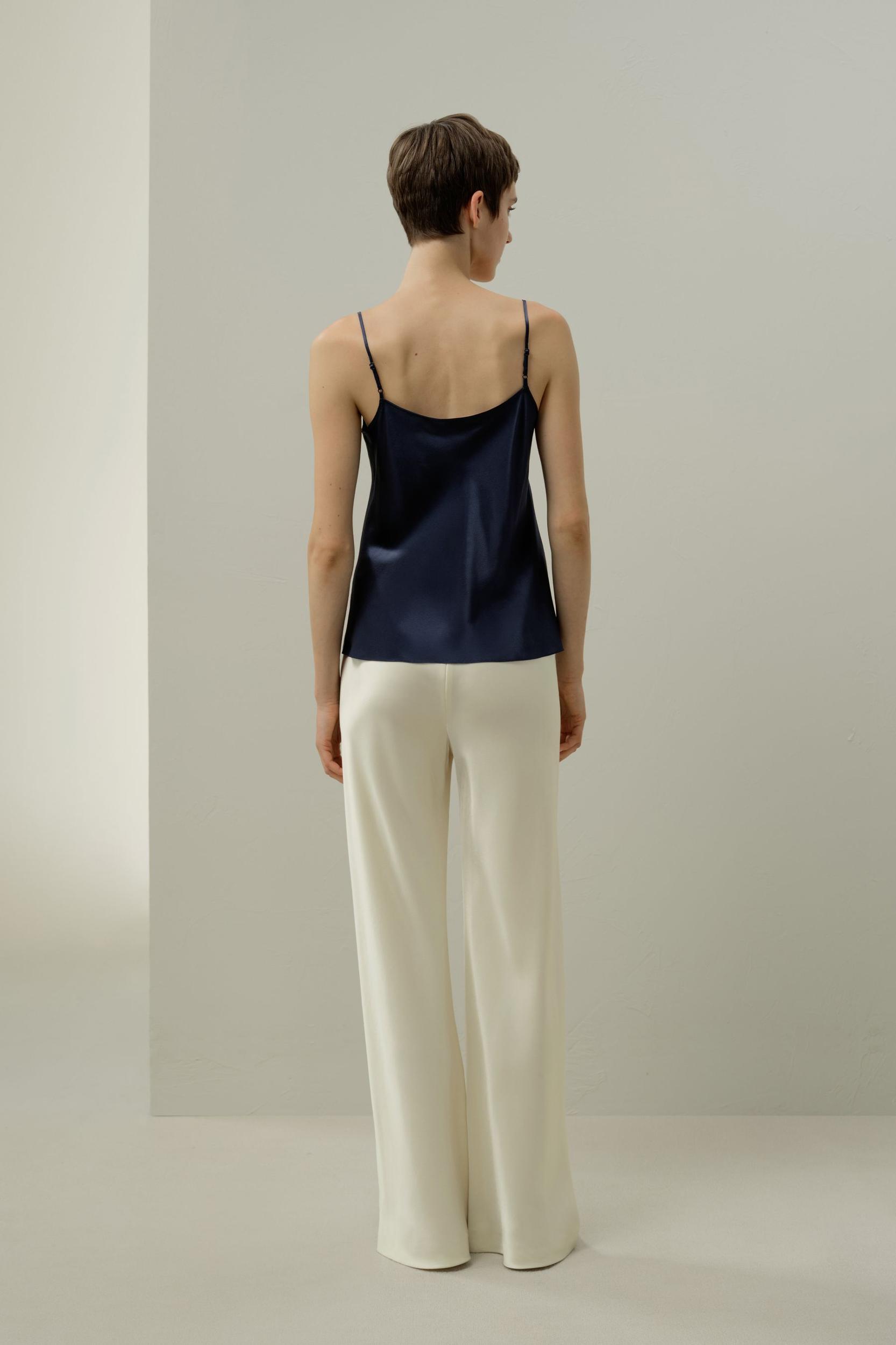 Lace-Trimmed Silk Camisole Product Image