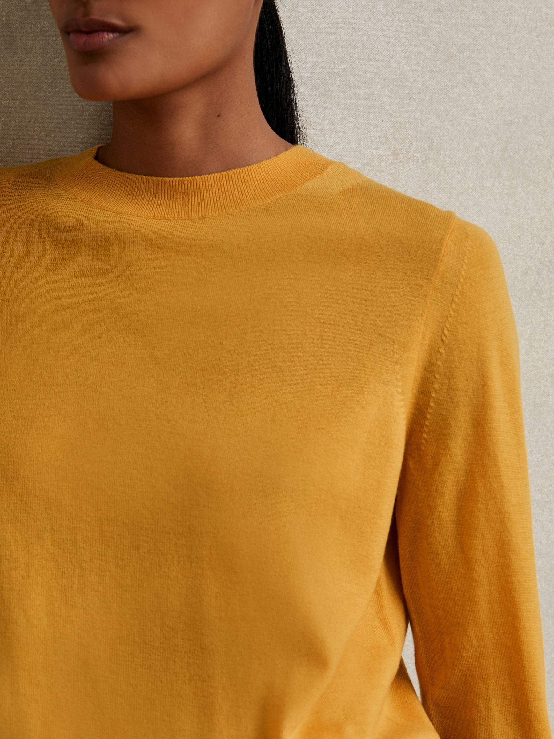 Merino Wool Crew-Neck Jumper in Yellow Product Image
