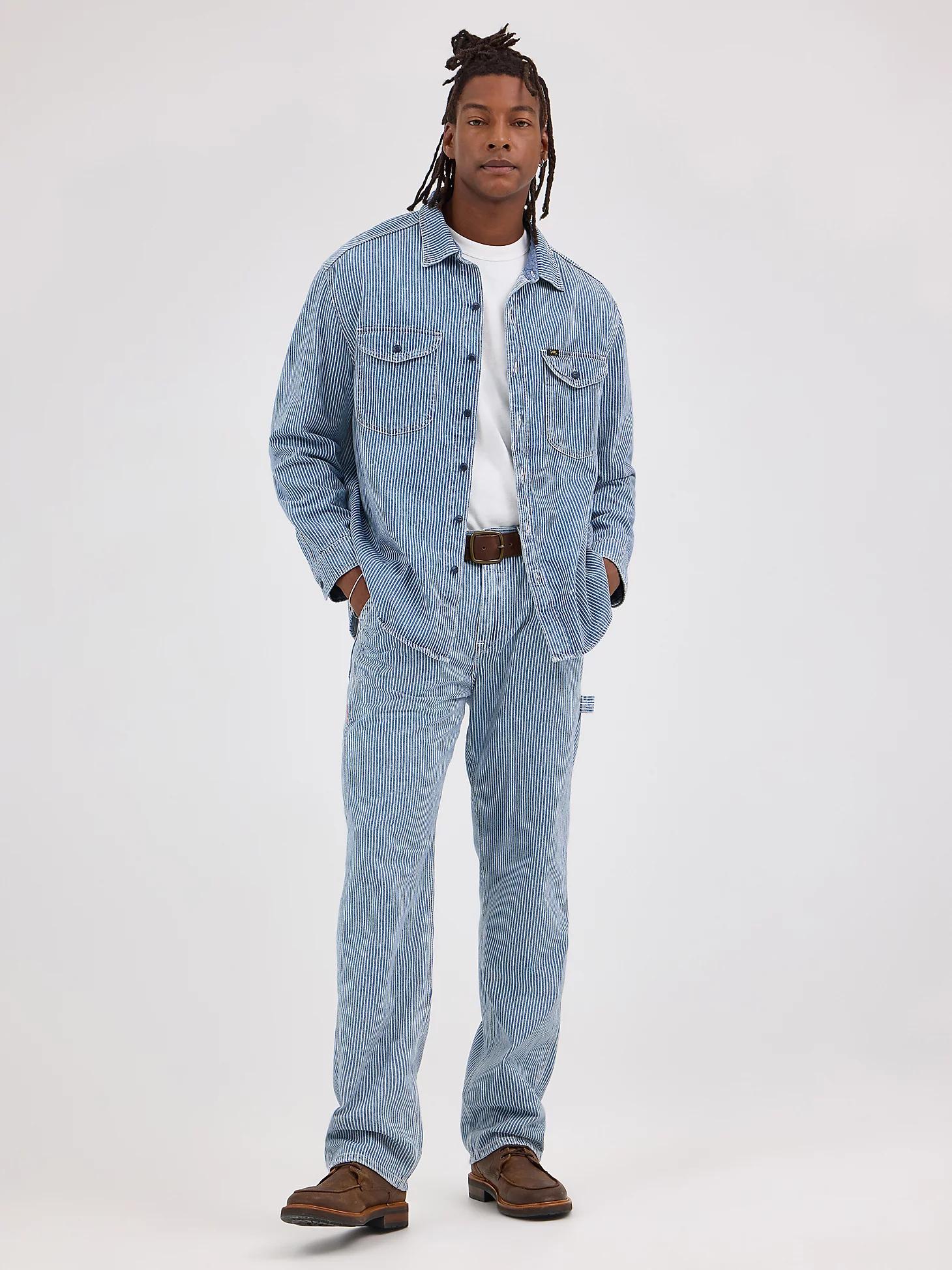 Men's Lee 101 Railroad Stripe Selvedge Worker Shirt | Men's Tops & Tees | Lee® Product Image