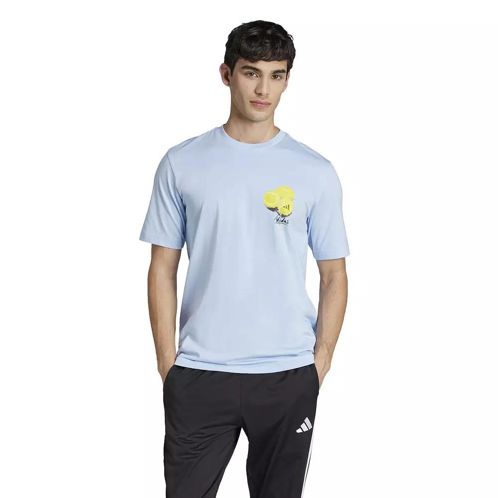 Men's adidas Lounge Still Life Lemons Sportswear Graphic Tee, Size: Large, Blue Product Image