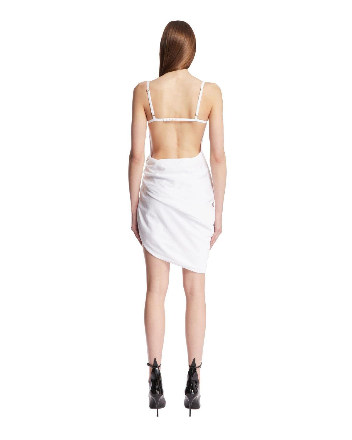 JACQUEMUS La Robe Saudade Long Viscose Blend Dress In White Product Image