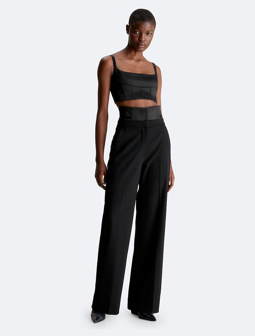 Tux Satin Corset Top Product Image