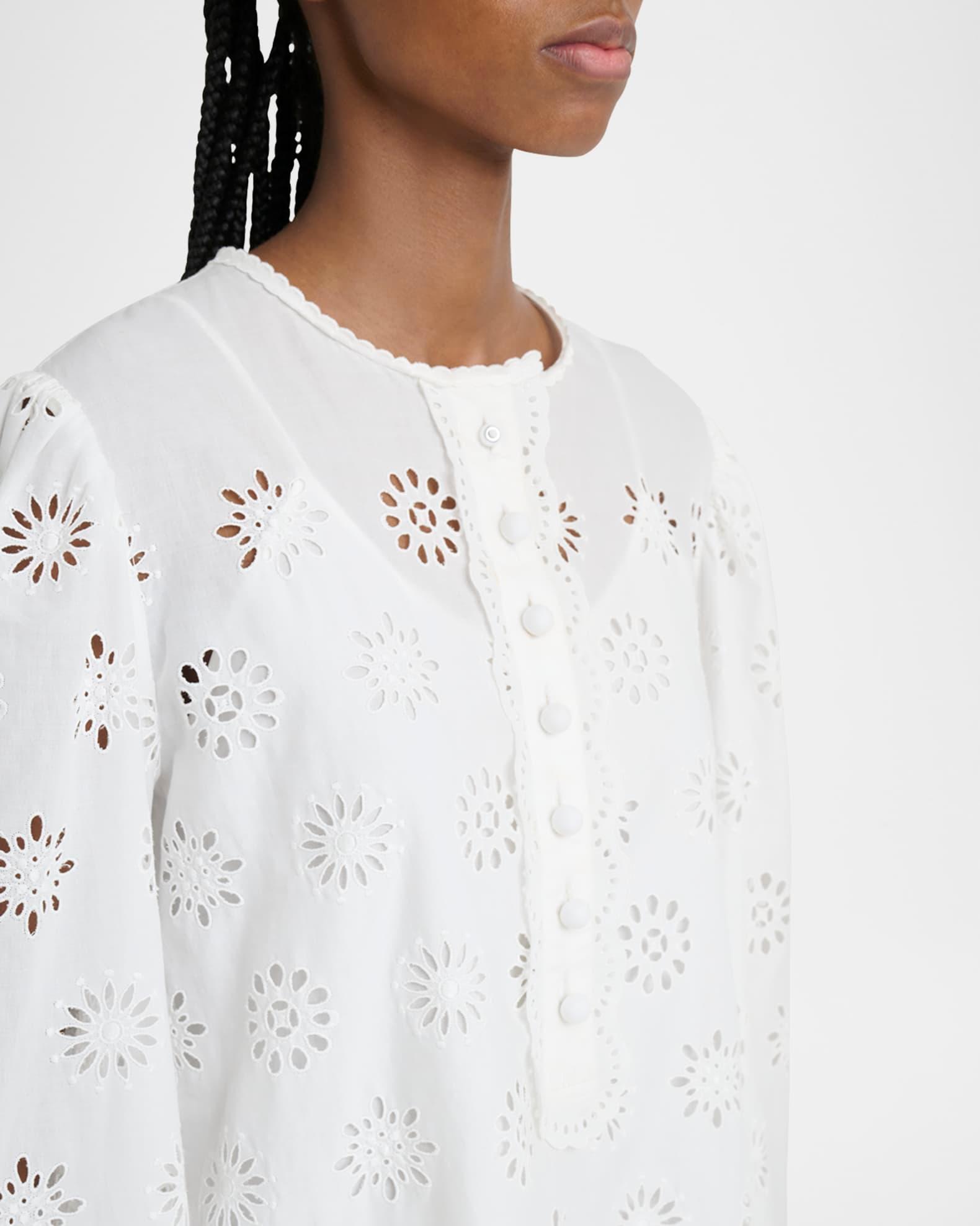 Scalloped Eyelet-Embroidered Mini Shift Dress Product Image