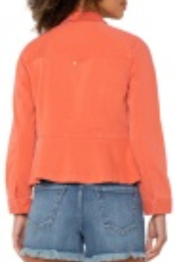 Peplum Hem Trucker Jacket Product Image