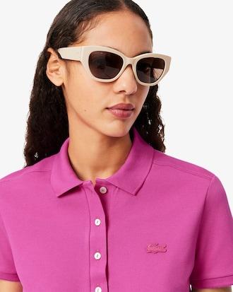 Women's L.12.D Slim Fit Stretch Mini Piqué Polo Product Image