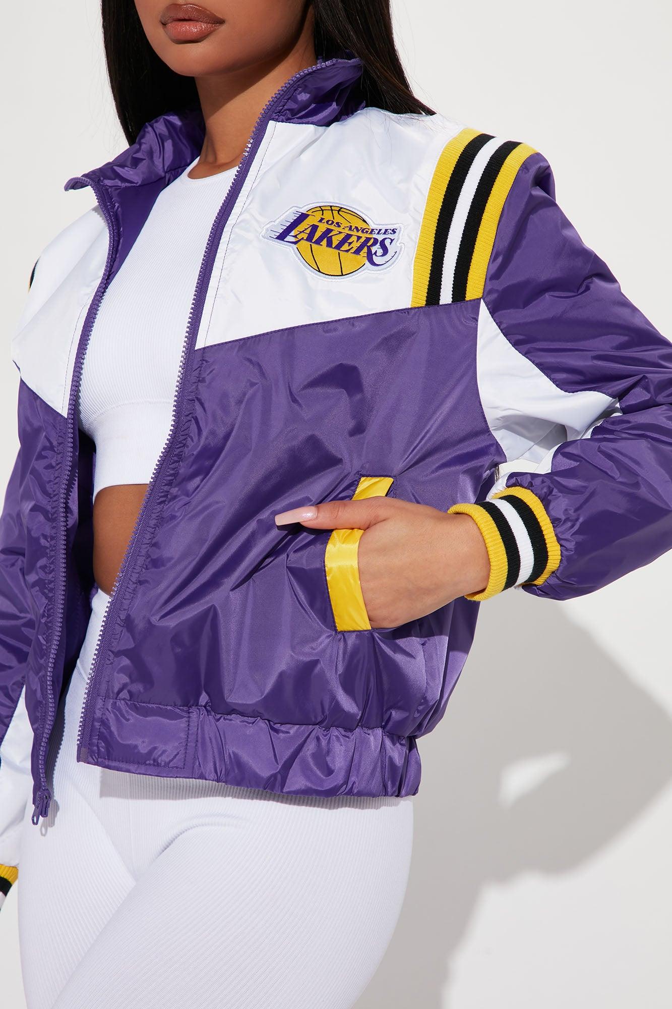 Lakers Overtime Puffer Jacket - Purple Female Product Image