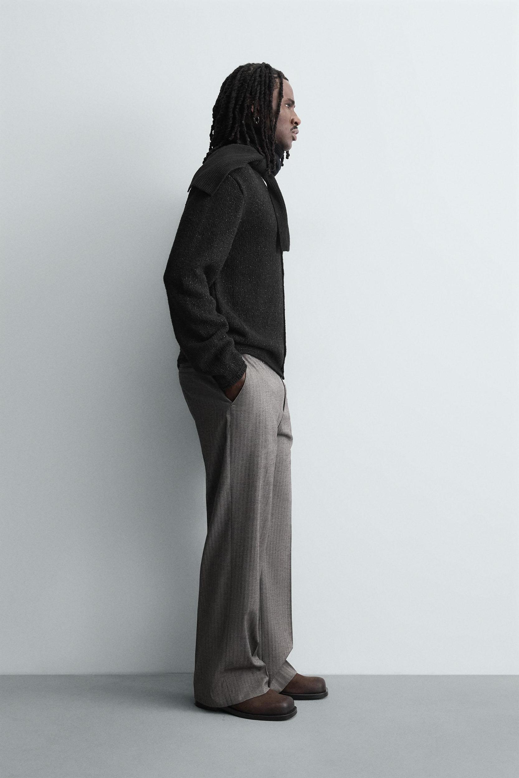 SHINY TEXTURED CARDIGAN Product Image