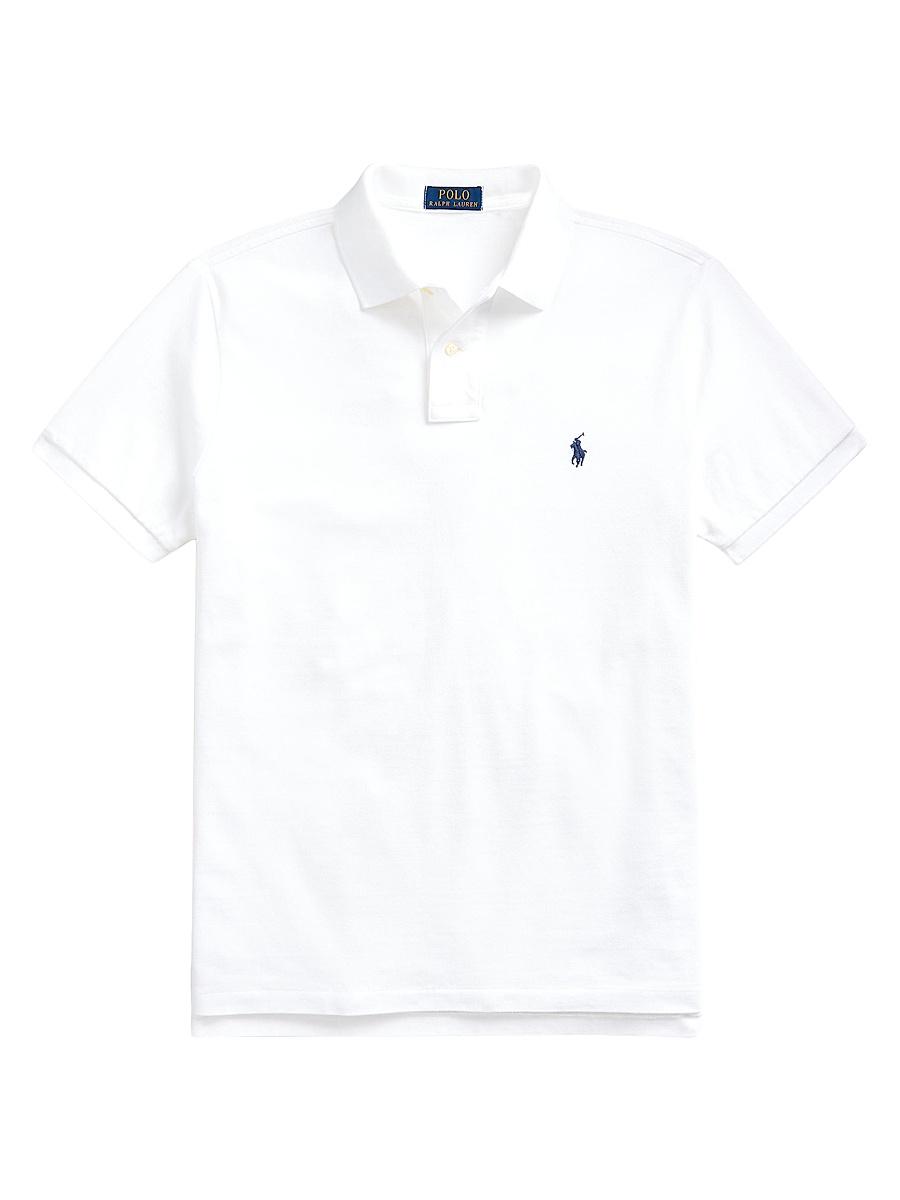 Mens Cotton Mesh Classic-Fit Polo Shirt Product Image