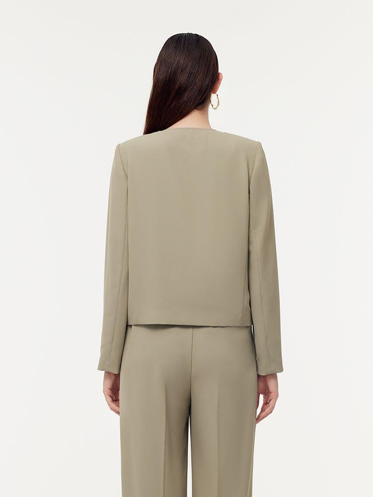 Stretch Double-Breasted Women Jacket Product Image