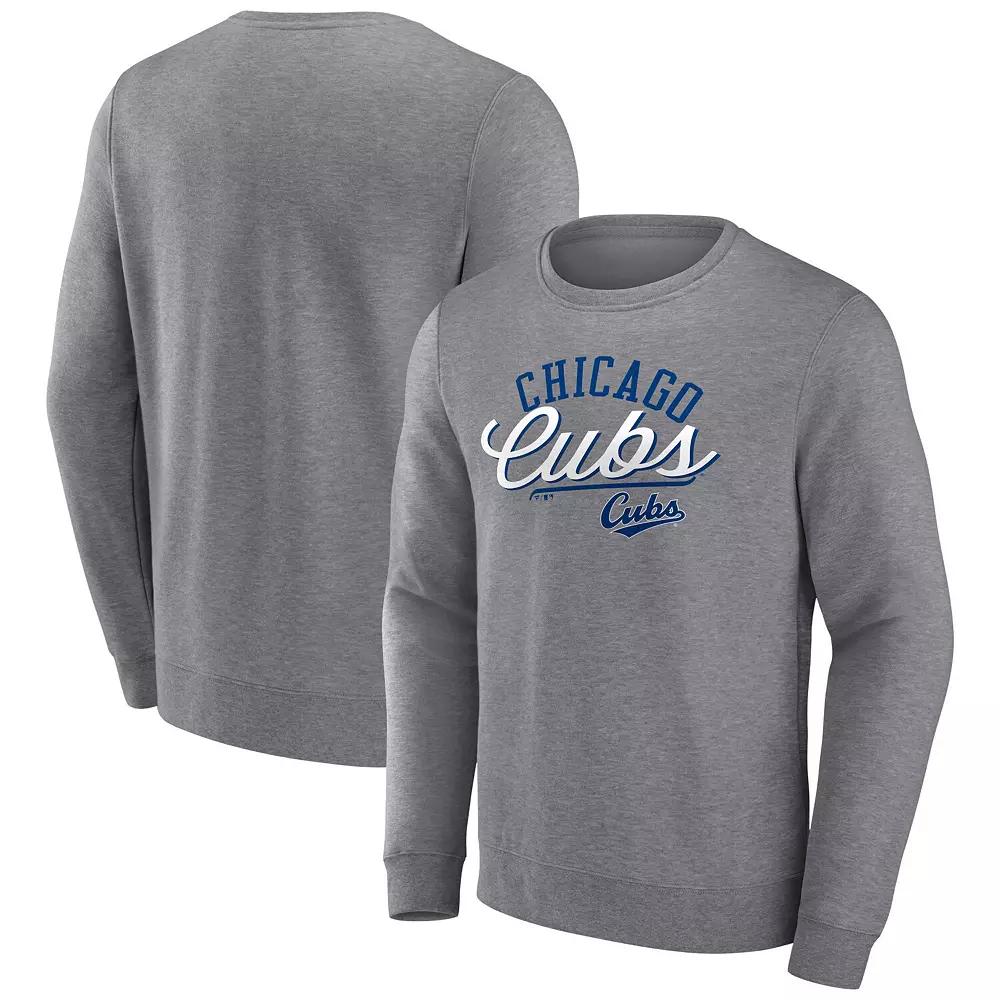 Men's Fanatics Branded Gray Chicago Cubs Simplicity Pullover Sweatshirt,  Product Image