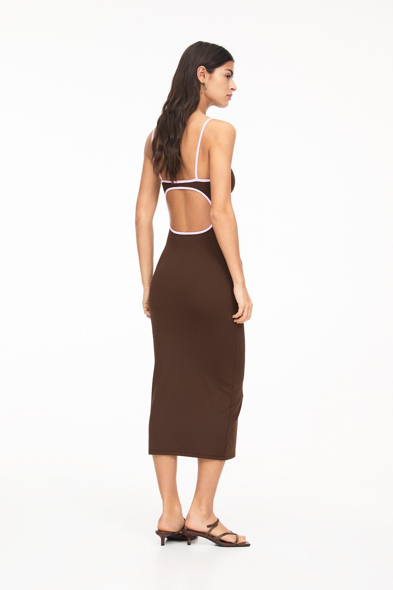 Strappy midi dress with cut-out Product Image