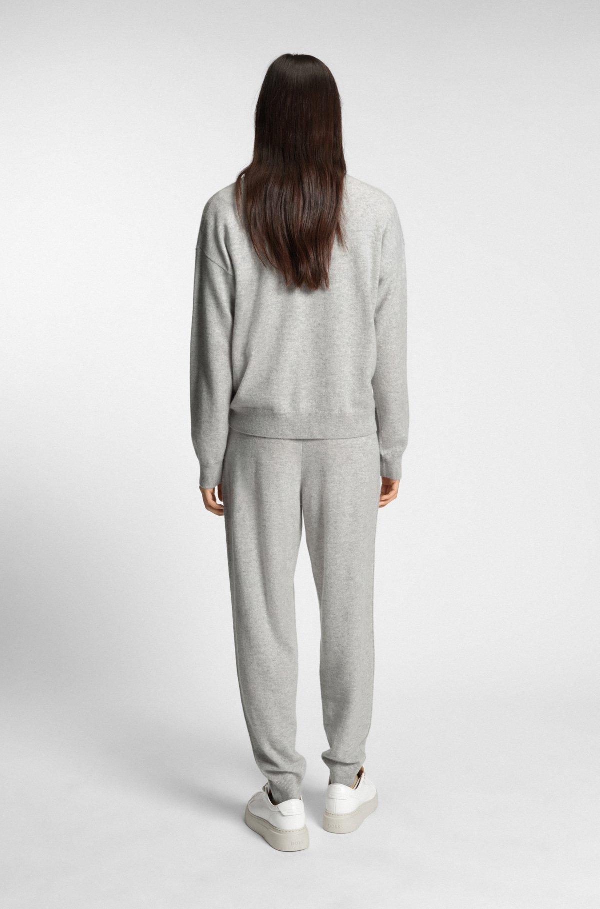 Tapered-fit track pants in cashmere Product Image