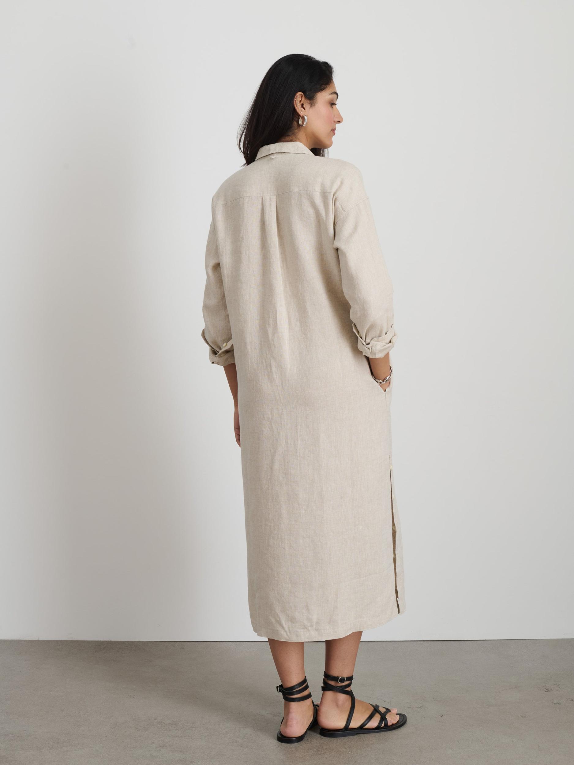 Kerry Shirtdress In Flax Linen Product Image