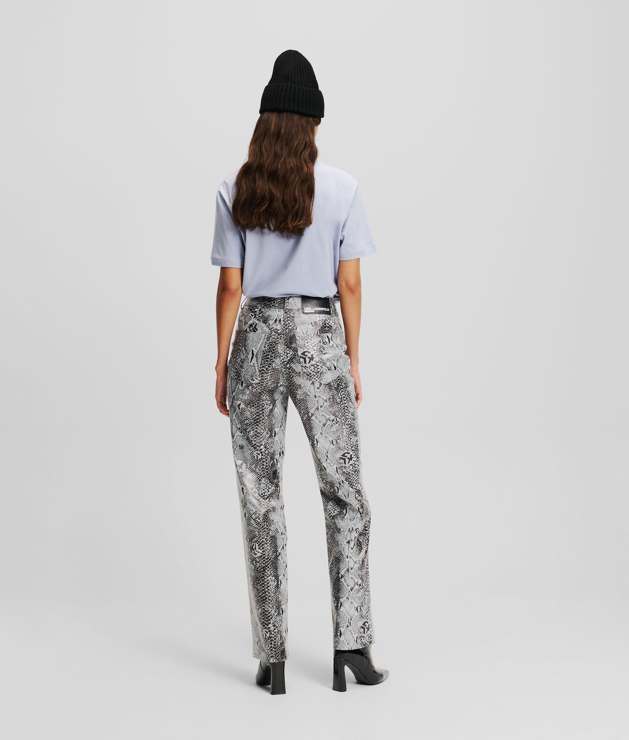 FAUX-LEATHER SNAKE-PRINT PANTS Product Image