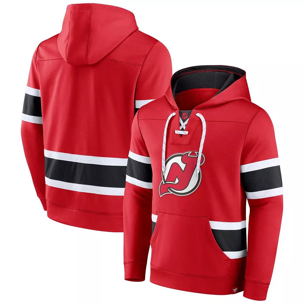 Men's Fanatics Branded Red New Jersey Devils Powerplay Warrior Pullover Hoodie, Size: XL, Nhl Red Product Image